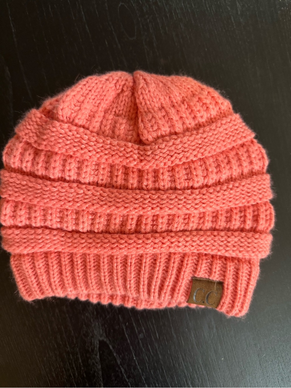 CC Boutique Coral Knit Layered Beanie
